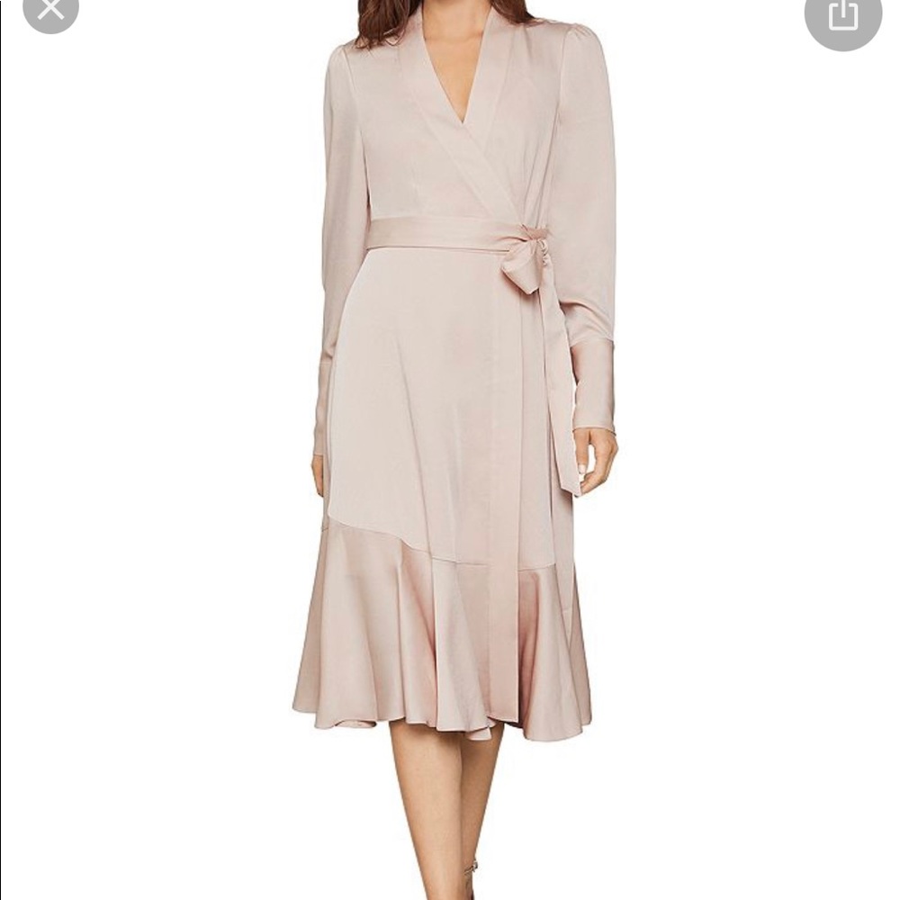 COPY - BCBG MAXAZRIA Satin-Back Crêpe Wrap Dress